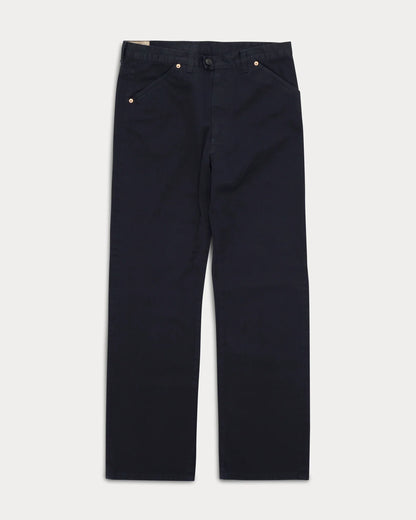 Fortela MCQUEEN Cotton Herringbone Trousers Deep Blue
