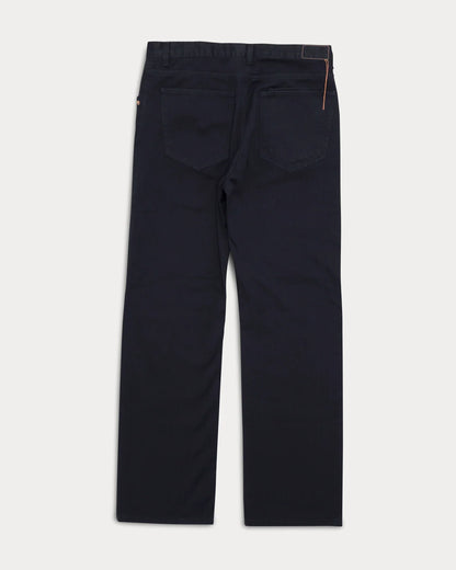 Fortela MCQUEEN Cotton Herringbone Trousers Deep Blue