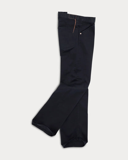 Fortela MCQUEEN Cotton Herringbone Trousers Deep Blue