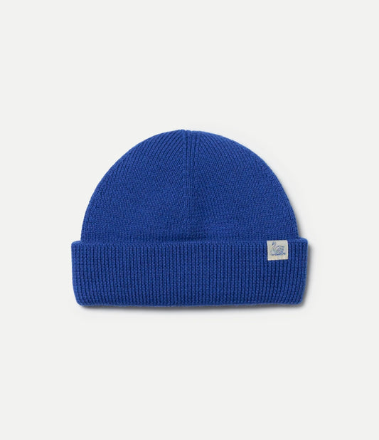 MERZB MWBN05 Sturdy Merino Wool Ribbed Beanie Swan Blue