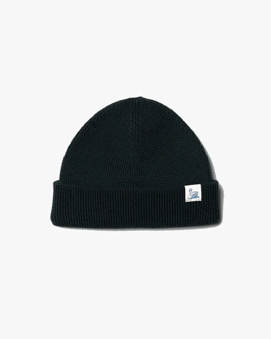 MERZB MWBN05 Sturdy Merino Wool Ribbed Beanie Bottle Green