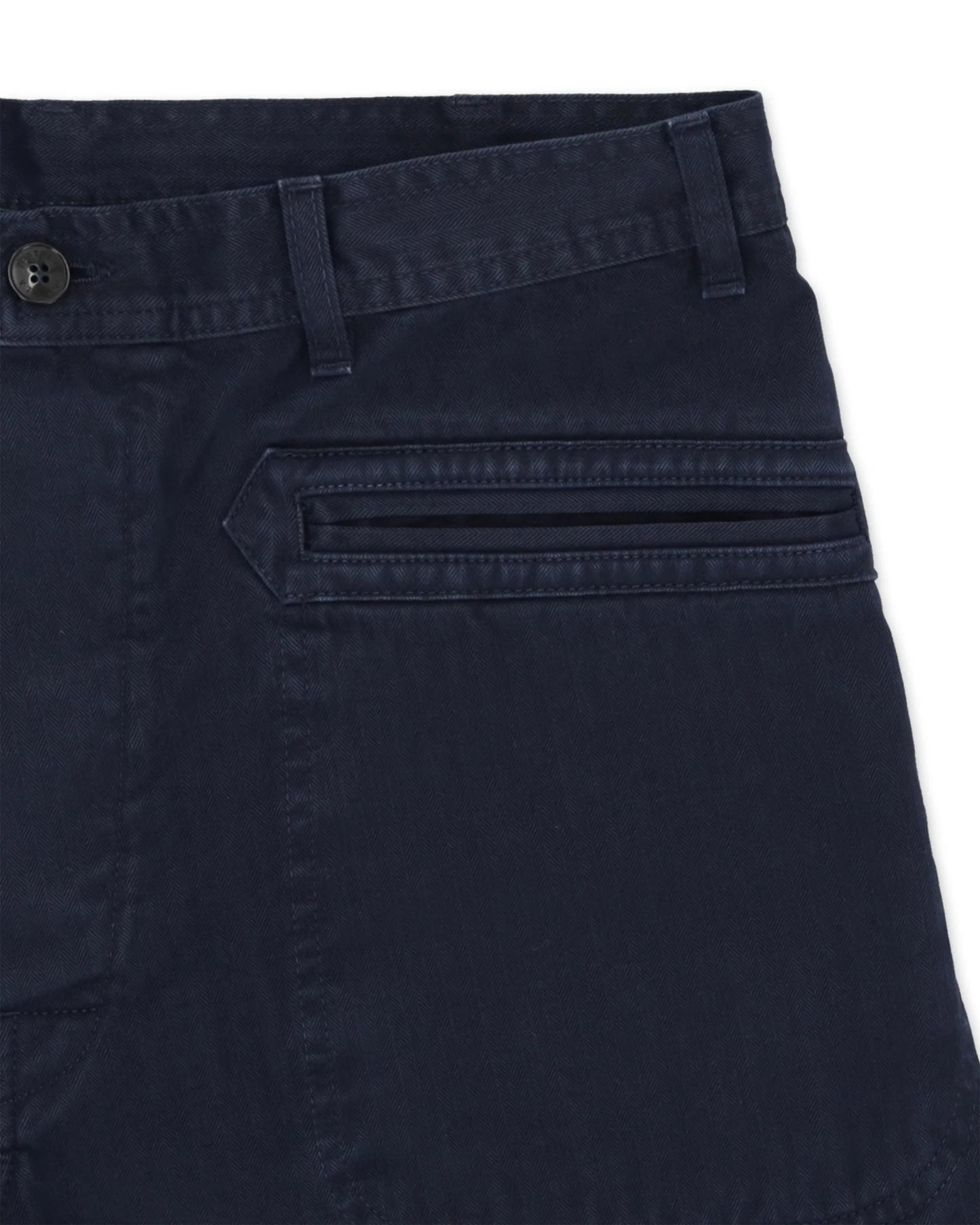 FTA NEMO Herringbone Cotton Trousers Navy
