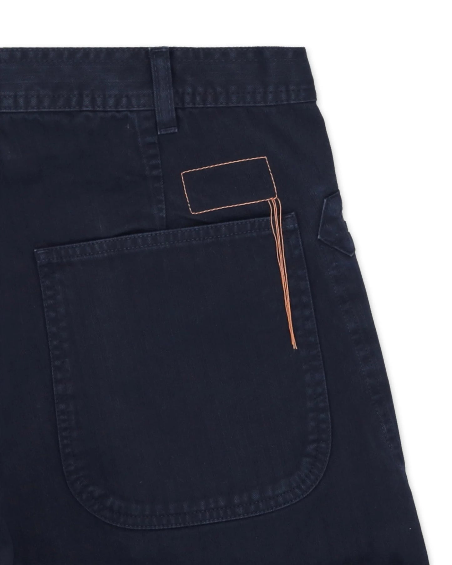 FTA NEMO Herringbone Cotton Trousers Navy