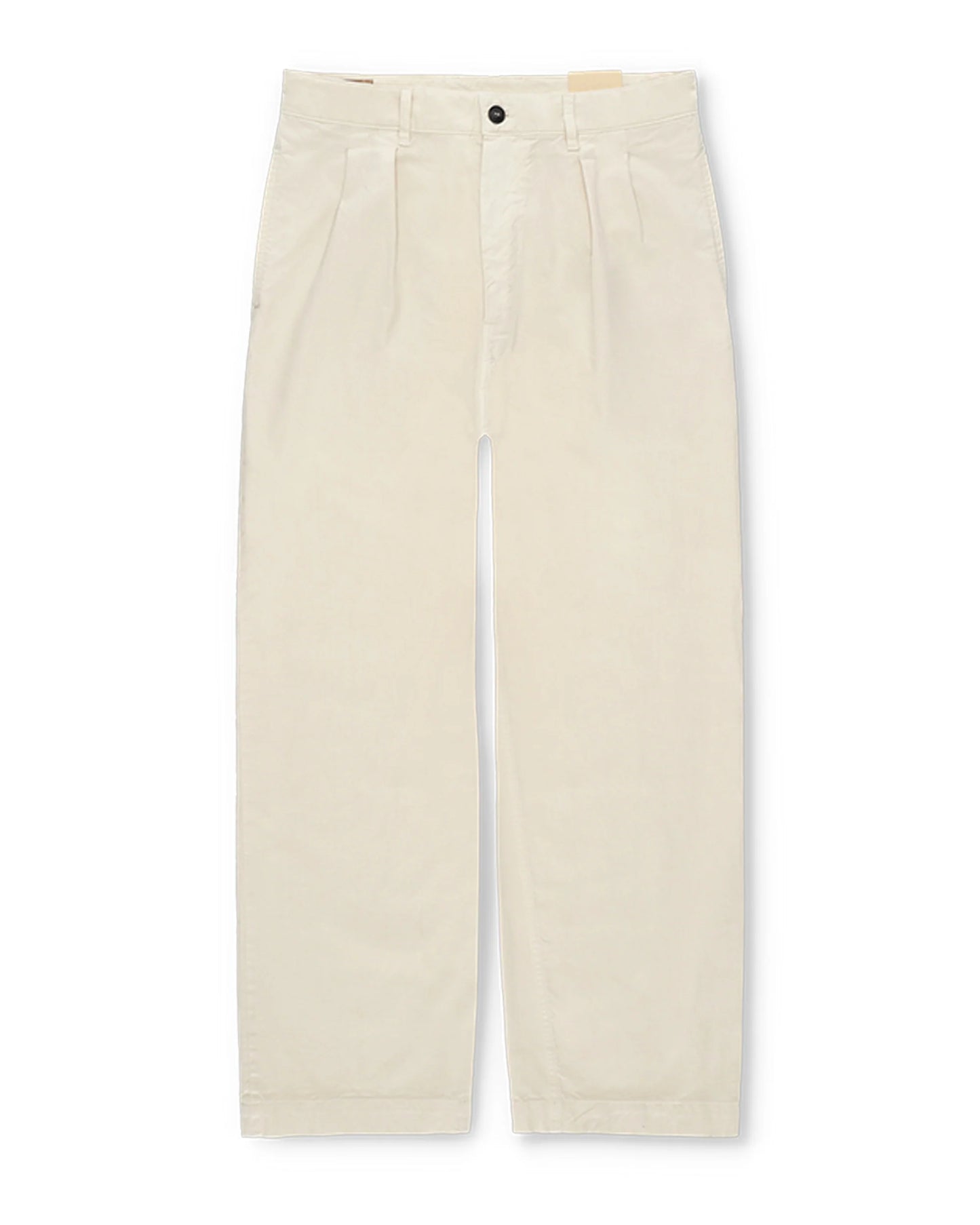 FTA NEW YORK Pleated Heavyweight Cotton Gabardine Off White