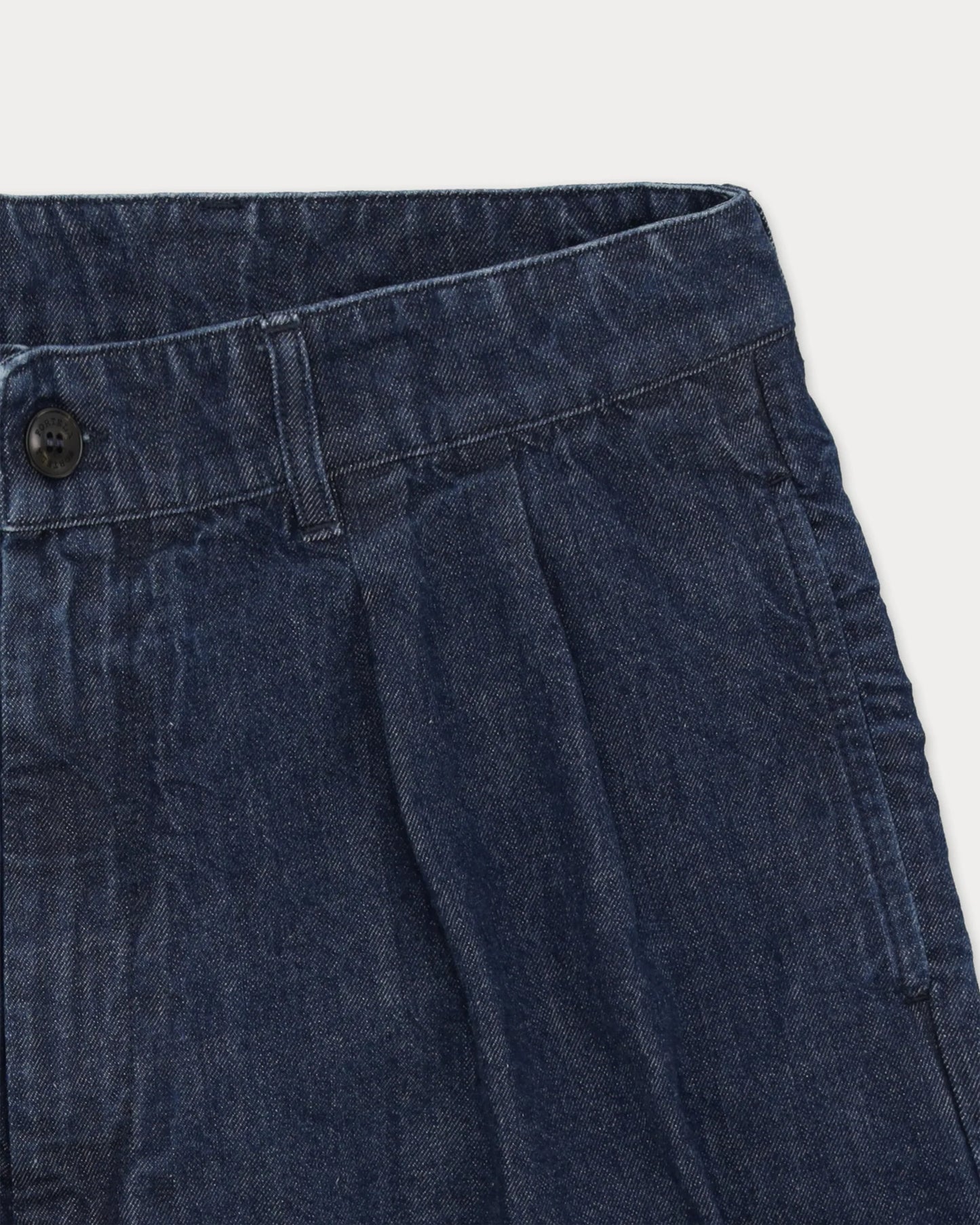 Fortela NEWYORK Pleated Denim Pants Indigo Rinse