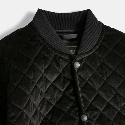 LVH Black Edition Velvet Panelled Bomber Jacket