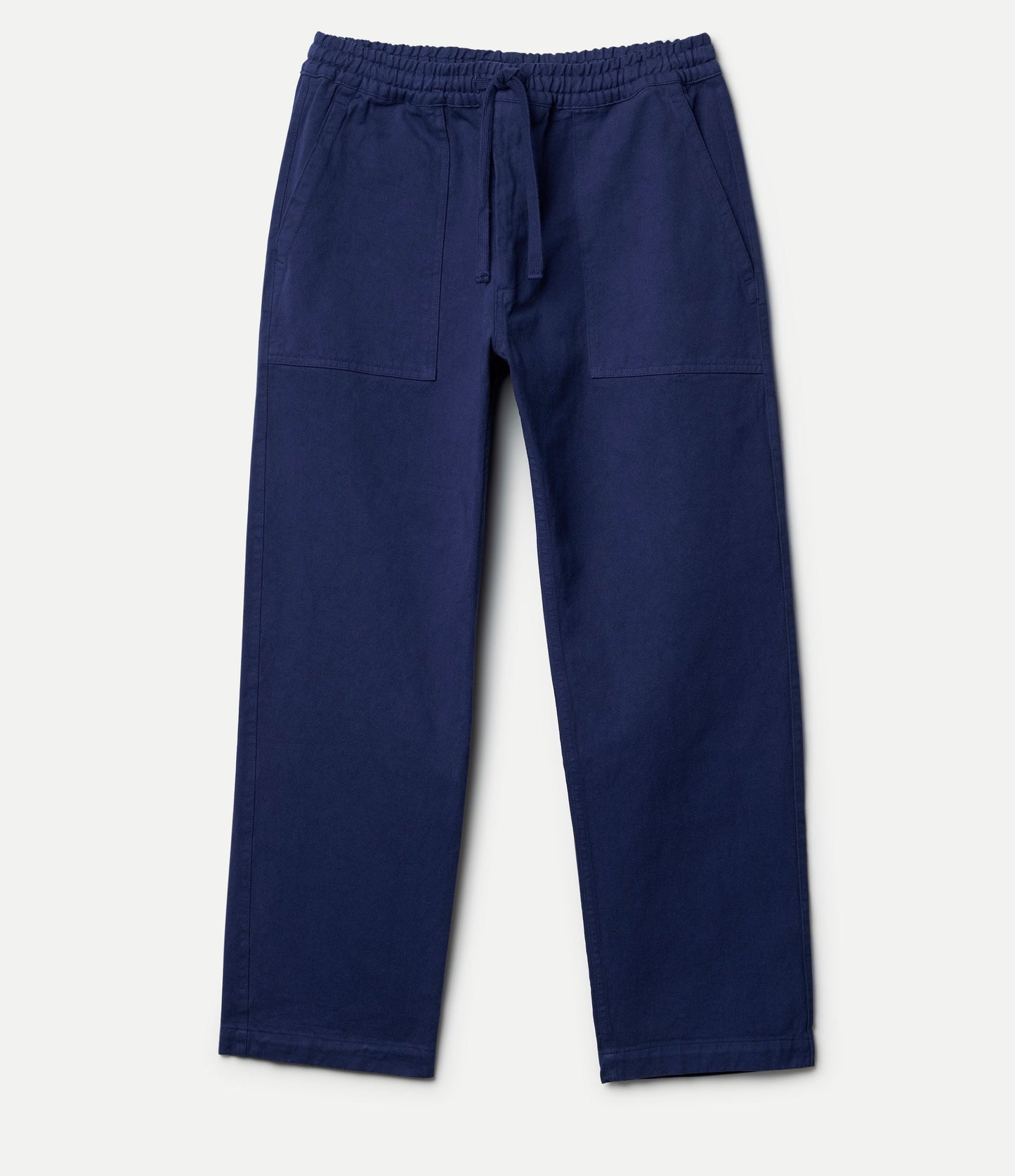 MERZB Worker's Cotton Twill Drawstring Pants Ink Blue