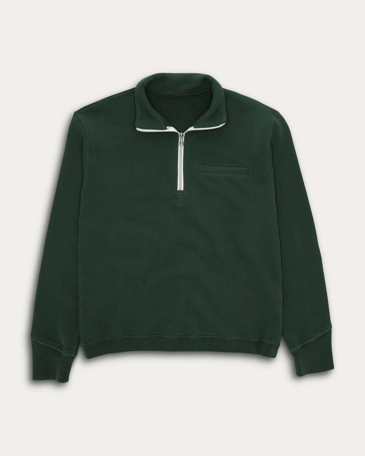 Fortela PRINCETON Fleece-Lined Jersey Zip Sweatshirt Bottle Green