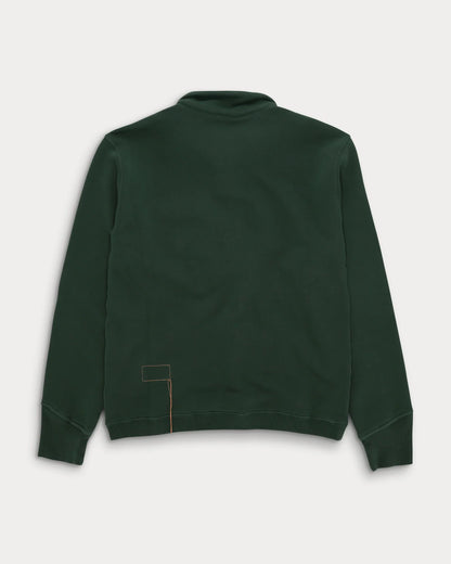 Fortela PRINCETON Fleece-Lined Jersey Zip Sweatshirt Bottle Green