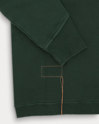 Fortela PRINCETON Fleece-Lined Jersey Zip Sweatshirt Bottle Green