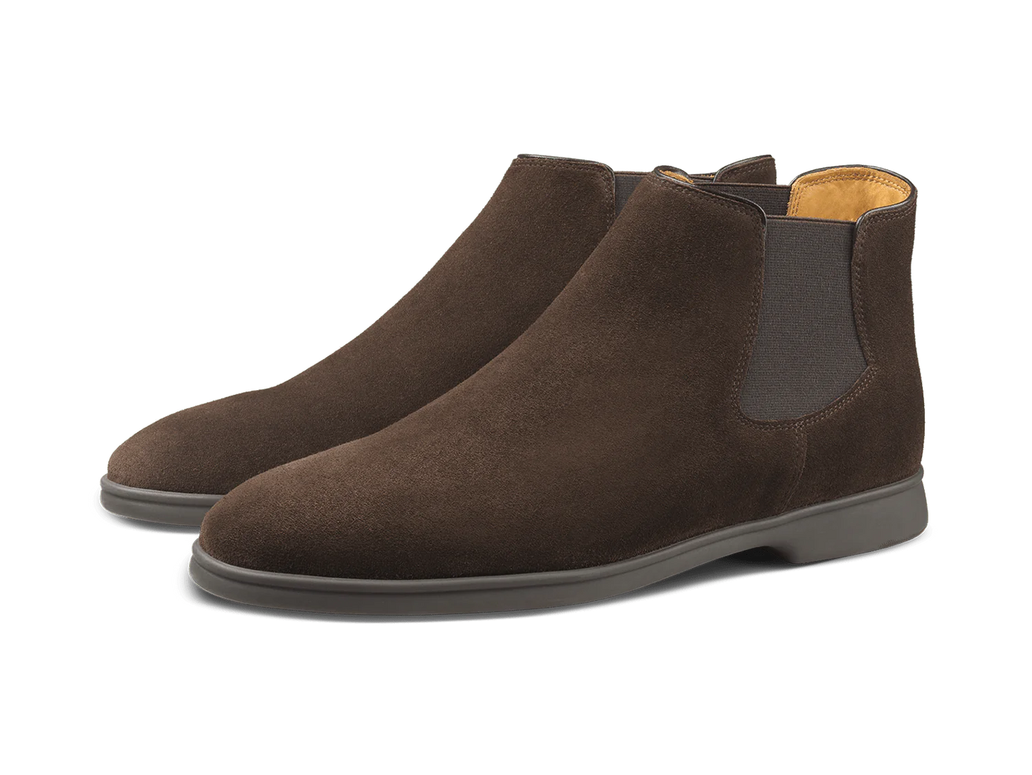 BLG Rover Boots Dark Brown Suede Taupe Sole