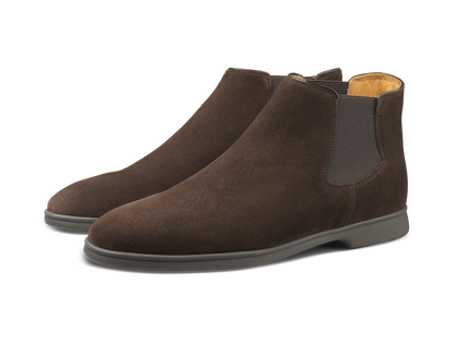 BLG Rover Boots Dark Brown Suede Taupe Sole