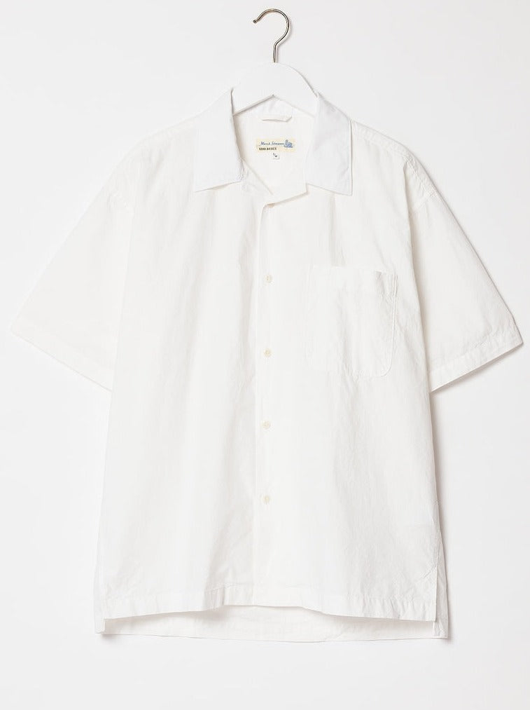 MZB UNISEX SHIRT03 Cotton Poplin Relaxed Fit Shirt White