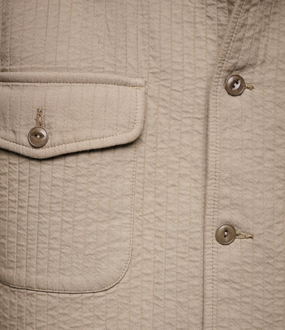MERZB SHIRT06PAD Padded Cotton Relax Overshirt Dusted Khaki