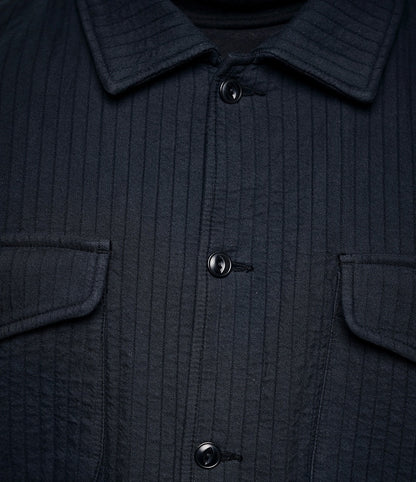 MERZB SHIRT06PAD Padded Cotton Relax Overshirt Charcoal