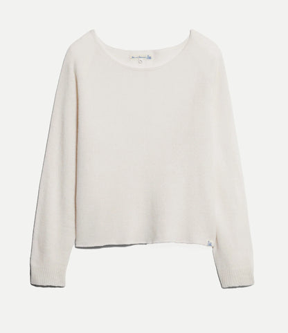 MERZB SKCN01 Lightweight Merino Wool Cashmere Silk Raglan Sweater Nature Mel