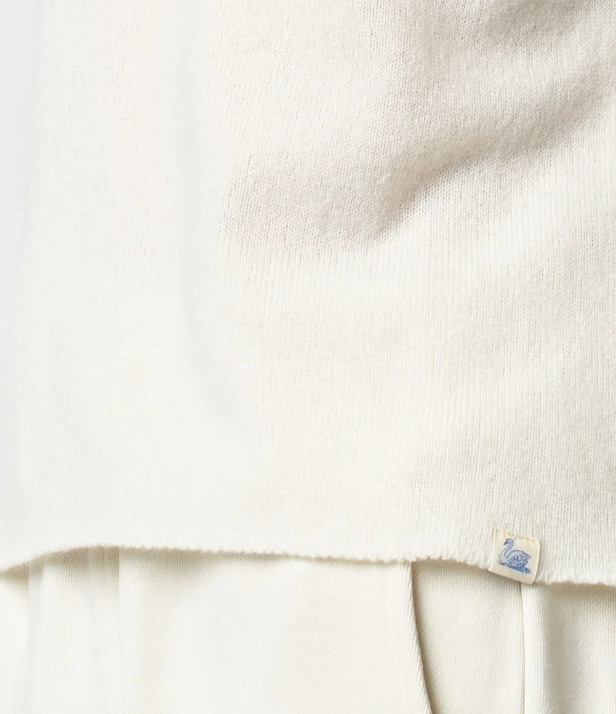 MERZB SKCN01 Lightweight Merino Wool Cashmere Silk Raglan Sweater Nature Mel