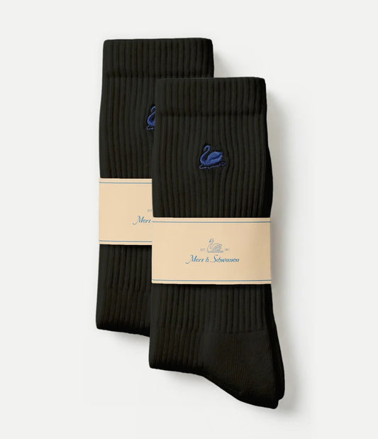 MERZB Classic Tennis Socks (2-pack) Black