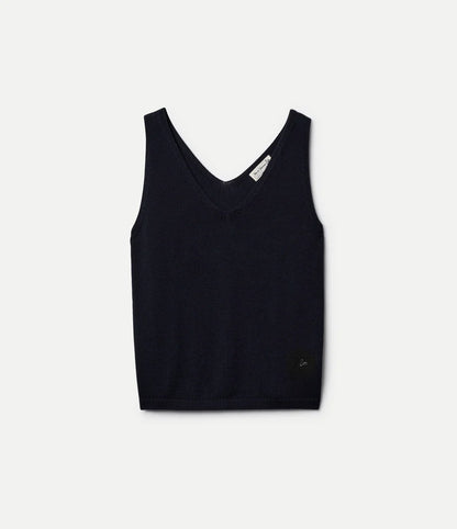 MERZB WKTOP01 Knitted Tank Top Organic Cotton Black