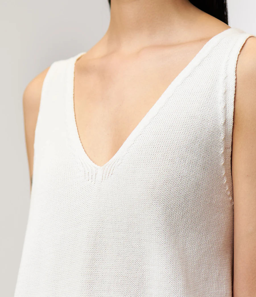 MERZB WKTOP01 Knitted Tank Top Organic Cotton White