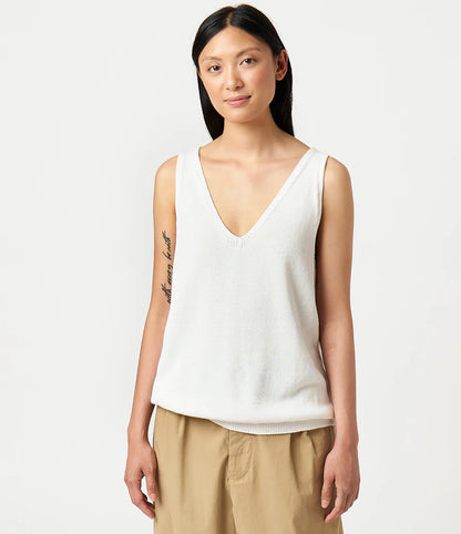 MERZB WKTOP01 Knitted Tank Top Organic Cotton White