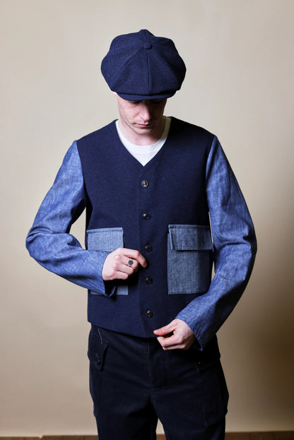 WKH Capital Cardigan Jacket Navy