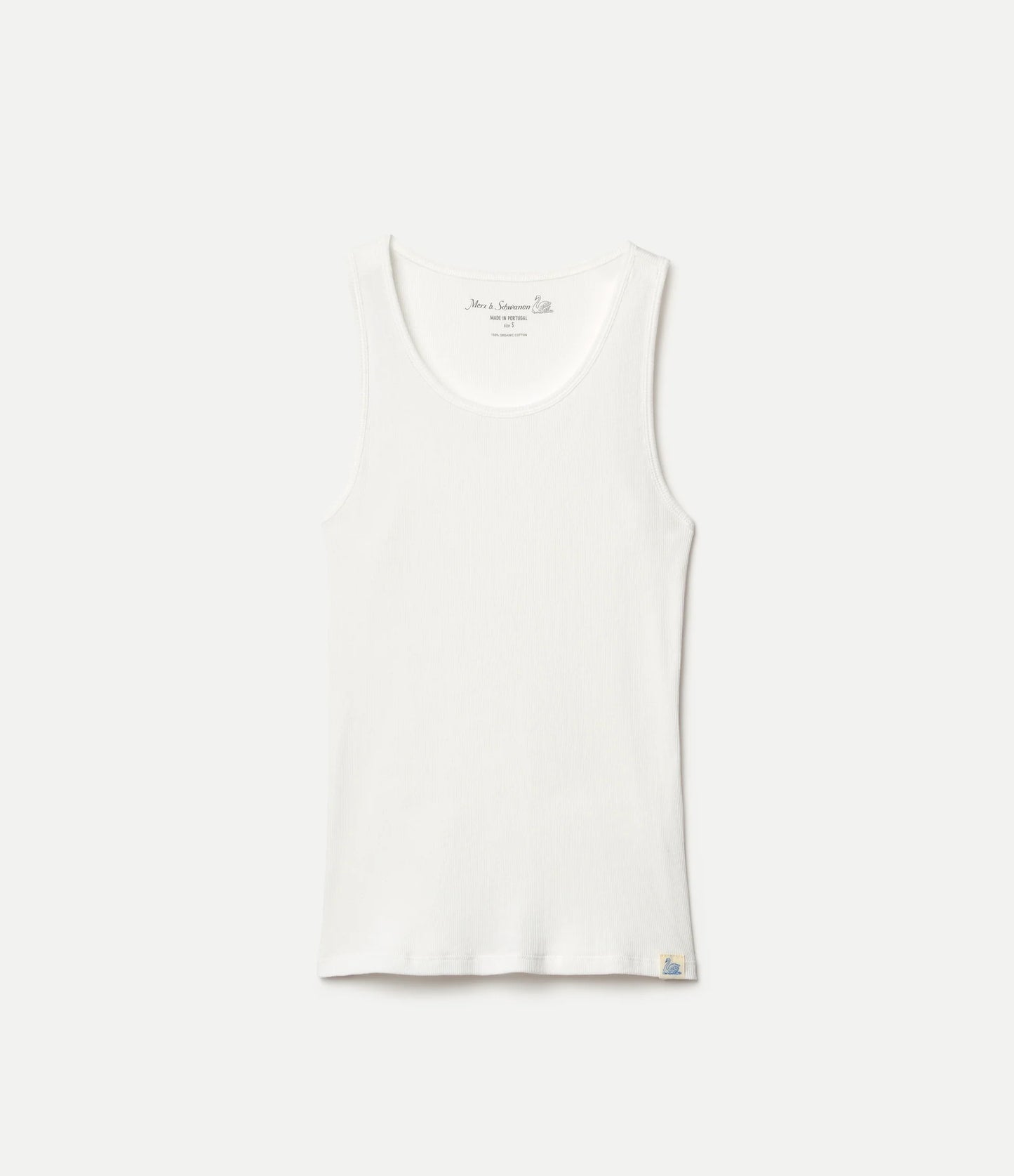 MERZB Fine Ribbed Cotton Women's Singlet White