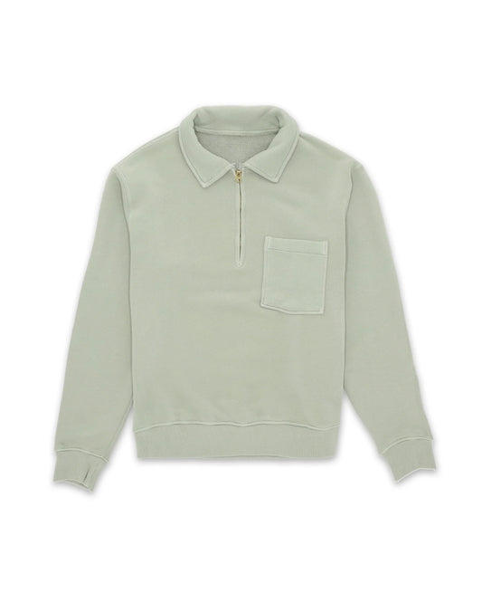 FTA YALEPM Long Sleeves Half Zip Sweatshirt Agave