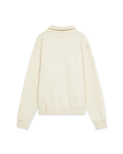 FTA YALEPM Long Sleeves Half Zip Sweatshirt Off White
