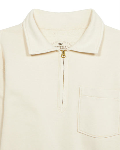 FTA YALEPM Long Sleeves Half Zip Sweatshirt Off White