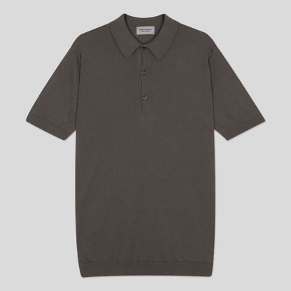 JSY ADRIAN Men Sea Island Cotton Polo Shirt Beige Musk