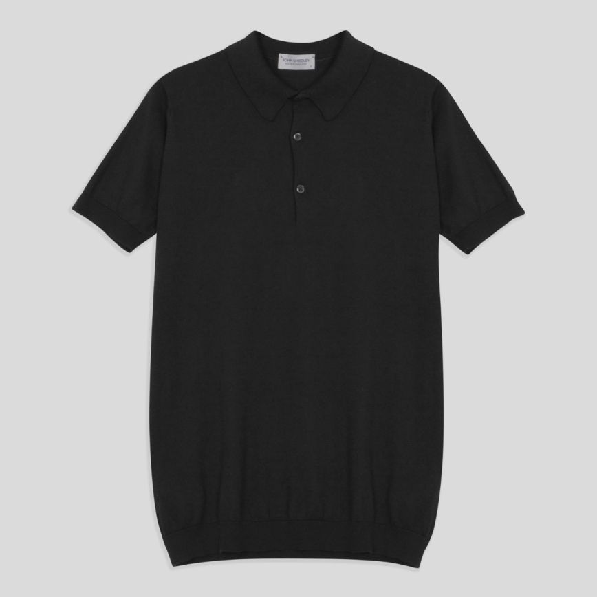 JSY ADRIAN Men Sea Island Cotton Shirt Black