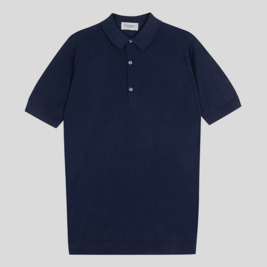 JSY ADRIAN Men Sea Island Cotton Shirt French Navy