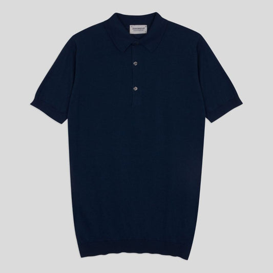 JSY ADRIAN Men Sea Island Cotton Shirt Navy