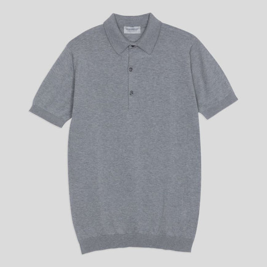 JSY ADRIAN Men Sea Island Cotton Shirt Silver