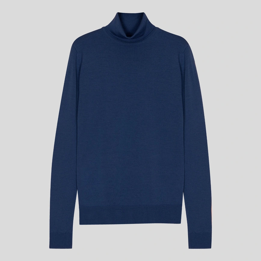 JSY CHERWELL Merino Wool Roll Neck Pullover Ink