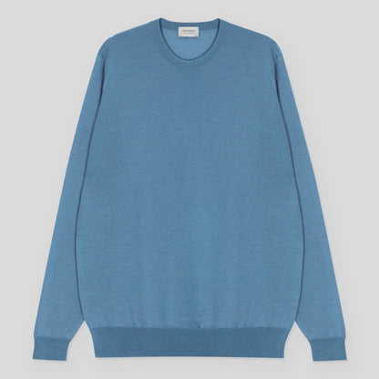 JSY DARLEY Men Merino X Cotton Pullover Ocean