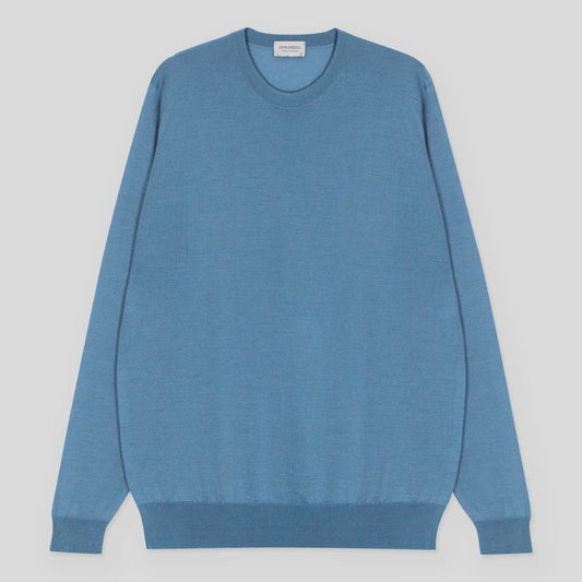 JSY DARLEY Men Merino X Cotton Pullover Ocean
