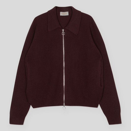 JSY DISLEY Women Cashmere X Merino Collar Zip Jacket Chicory