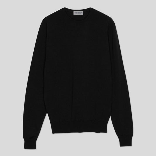 JSY FARHILL Men Merino Wool Pullover Black
