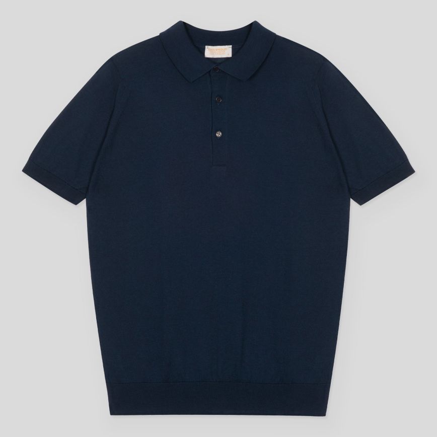 JSY HECTER Cotton x Cashmere Polo Shirt Eclipse