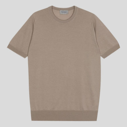 JSY HILCOTE Men Merino X Cotton T-Shirt Oat