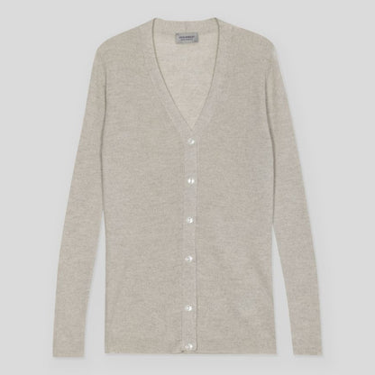 JSY JEUNE Women Merion V-Neck Cardigan Grey Fleece