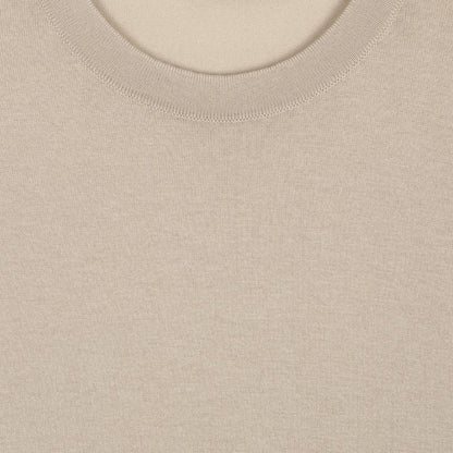 JSY KEMPTON Men Sea Island Cotton Pullover Almond