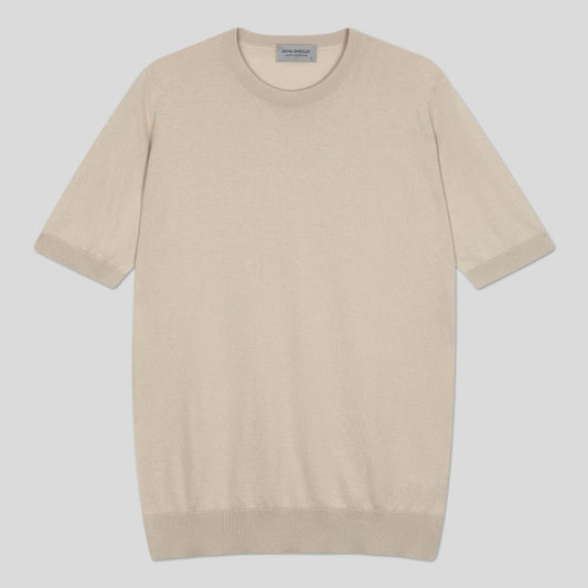 JSY KEMPTON Men Sea Island Cotton Pullover Almond