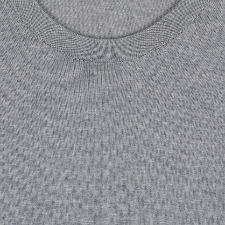JSY KEMPTON Men Sea Island Cotton T-Shirt Silver