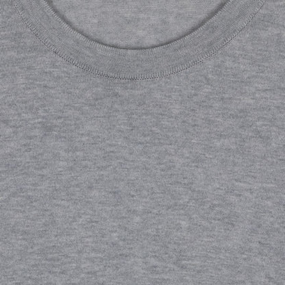 JSY KEMPTON Men Sea Island Cotton T-Shirt Silver