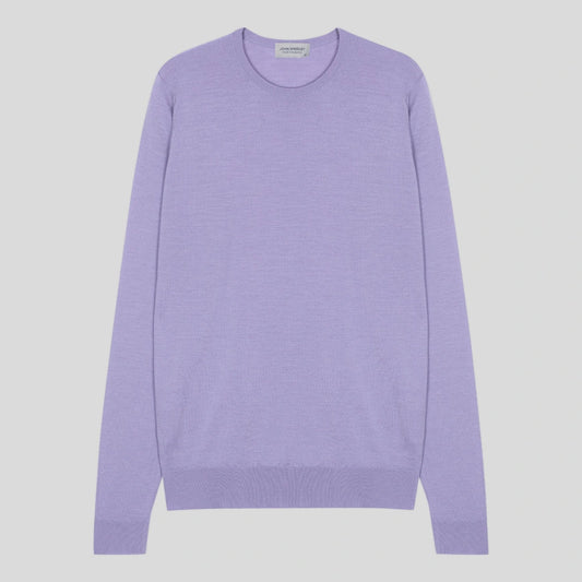 JSY LUNDY Men Merino Wool Pullover CN LS Cosmic Violet