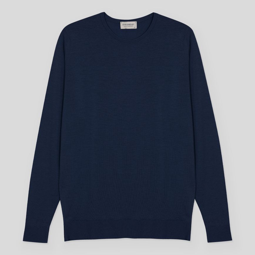 JSY LUNDY Men Merino Pullover Hemingway Blue