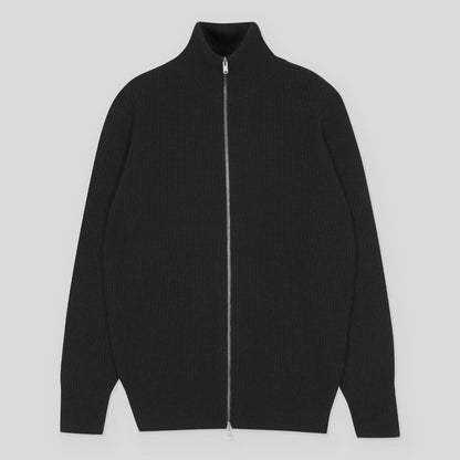 JSY MALLAM Men Cashmere/ Merino Stand Collar Jacket Black